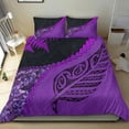 thumbnail image 3 of Juego de cama Paua Shell Maori Silver Fern, Violeta, 3 of 6