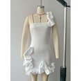 thumbnail image 6 of Off-Shoulder Ruffled Dress (S, Black), 6 of 6