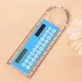 thumbnail image 2 of Calculator & Ruler & Magnifying Glass, Mini Solar Transparent Ruler Calculator with Magnifier Student School Supplies Pink, 2 of 3