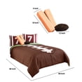 thumbnail image 5 of 5 Piece Twin Comforter Set with Football Field Print, Brown and Green, 5 of 7