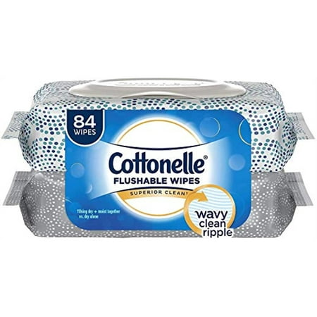 Kleenex Cottonelle Fresh Care Flushable Cleansing Cloths, White, 84 Ct