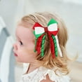 thumbnail image 4 of DRAFIDEEP 2-Pack Christmas Hair Bow Clips with Alligator Clips for Holiday Party, Festive Styling Accessories, 4 of 8