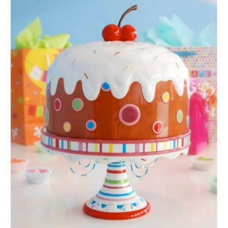 UPC 948021002965 product image for Glitterville Covered Birthday Pedestal Cake Plate Stand w/ Giant Cherry, Large 1 | upcitemdb.com