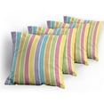 thumbnail image 5 of Ambesonne Colorful Throw Pillow Cover 4 Pack, Pastel Summer Funky, 16", Multicolor, 5 of 7