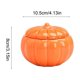 thumbnail image 4 of Decoraciones de Halloween, adornos de Halloween, regalos de Halloween, tarro de calabaza con tapa, forma de calabaza de cerámica, bote para té, tarro portátil para dulces, recipiente para dulces, tazó, 4 of 7