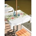 thumbnail image 2 of Outdoor Tablecloth with Umbrella Hole for Patio/Picnic/Party/Camping, Tropical Botanical Waterproof Table Cloth Square Cover Washable, Pastoral Farmhouse Leaves Floral (54"x 54"), 2 of 9