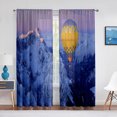 thumbnail image 2 of Hot Air Balloon Flying Over Snow Mountain Tulle Voile Curtains for Bedroom Window Curtain for Living Room Sheer Curtains Drapes, 2 of 7
