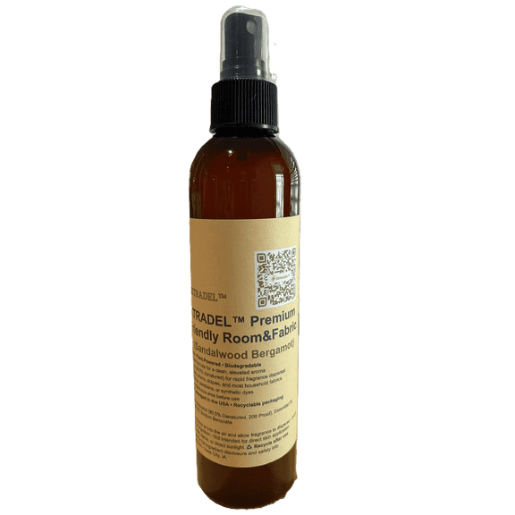 EXTRADEL Eco‑Friendly Room & Fabric Freshener, Sandalwood & Bergamot, Plant‑Based, 8 fl oz