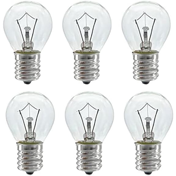 Lava Lamp Bulb, 6 Pack 25 Watt Lava Lamp Light Bulb, S11 E17 Base 120 Volt Lava Lamp Replacement Bulb for 14.5 Inch Glitter and Lava Lamps - Dimmable - Warm White$$Tools