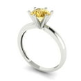 thumbnail image 2 of 1 ct Round Cut Natural Citrine Solitaire Engagement Ring for Women in 18K White Gold, 2 of 5