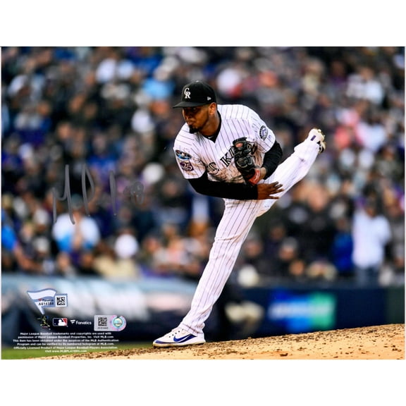 German Marquez Colorado Rockies Autographed 8" x 10" Pitching Photograph - Fanatics Authentic Certified