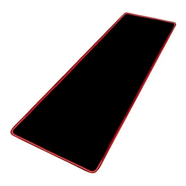 Alfombrilla de ratón Gamer XL antideslizante negra con borde cosido de 70 x 30 cm
