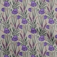 thumbnail image 1 of oneOone Cotton Silk Violet Fabric Floral Retro Craft Projects Decor Fabric Printed By The Yard 42 Inch Wide, 1 of 5