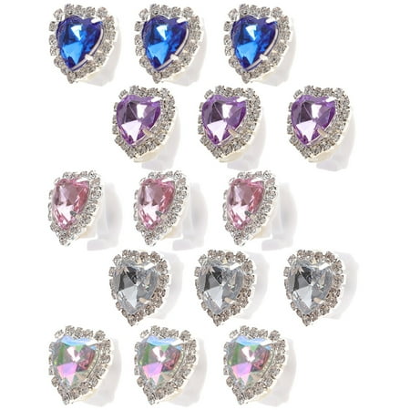 15 Pcs Shoe Charm Clip Rhinestone Wedding Jewelry Filler Sneakers Fitness