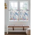 thumbnail image 2 of Sea Turtle Coastal 2 Panel Kitchen Curtains for Small Windows, Beach Nautical Ocean Coral Seahorse Bathroom Tier Curtain, Short Window Treatment for Bedroom/Living Room 55"x36", 2 of 6