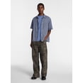 thumbnail image 2 of No Boundaries Plaid Shirt with Short Sleeves, Men's XS-5XB, 2 of 5