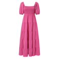 thumbnail image 5 of Sngxgn Women's Dress Ribbed Sleeveless Halter Neck Tank Tops Mini Dresses(Hot Pink,XL), 5 of 7