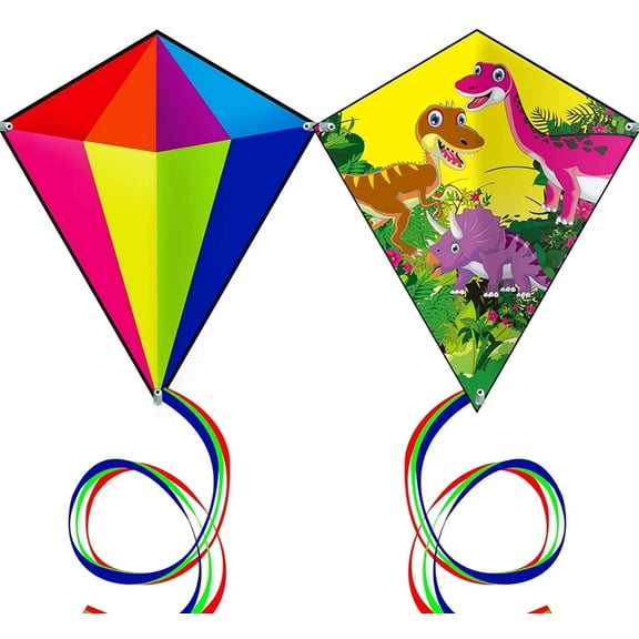 HENGDA KITE (2 Pack)HD Printing Polyester Diamond Kite 23”x27”