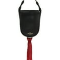 thumbnail image 5 of Pre-Owned Valentino Garavani V-Sling Small Saddle Leather Black Shoulder Bag... (Good), 5 of 11