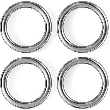 2 3/8 inch Metal O Rings Stainless Steel Round Ring Buckles Solid Welded Metal Ring for Dog Collars Macrame Hanging Strap Slings