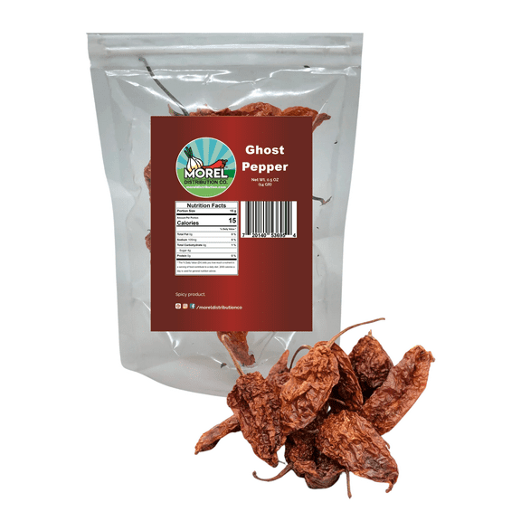 Ghost Chili Peppers, Bhut Jolokia, Hot Peppers. 0.5 oz.