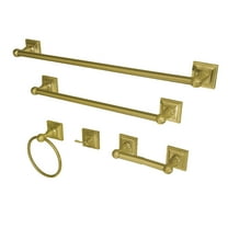 Kingston Brass BAHK3212478BB Serano 5-Piece 18-Inch and 24-Inch Towel Bars Bathroom Accessory Set in Brushed Brass