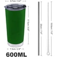 thumbnail image 2 of 20oz Green St Patrick's Day Clover Plaid Shamrock Stainless Steel Tumbler with Lid and Straw, Insulated Coffee Tumbler Cup Travel Mug for Mom Dad Gift Valentines Day Gifts, 2 of 6