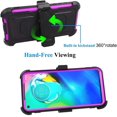 thumbnail image 4 of Mignova pour Motorola g Power Case, Étui de Protection Robuste à Absorption des Chocs/haute Résistance aux Impacts avec Béquille, Étui-Holster Pivotant à Pince pour Motorola g Power 6,4 Pouces (Violet), 4 of 7