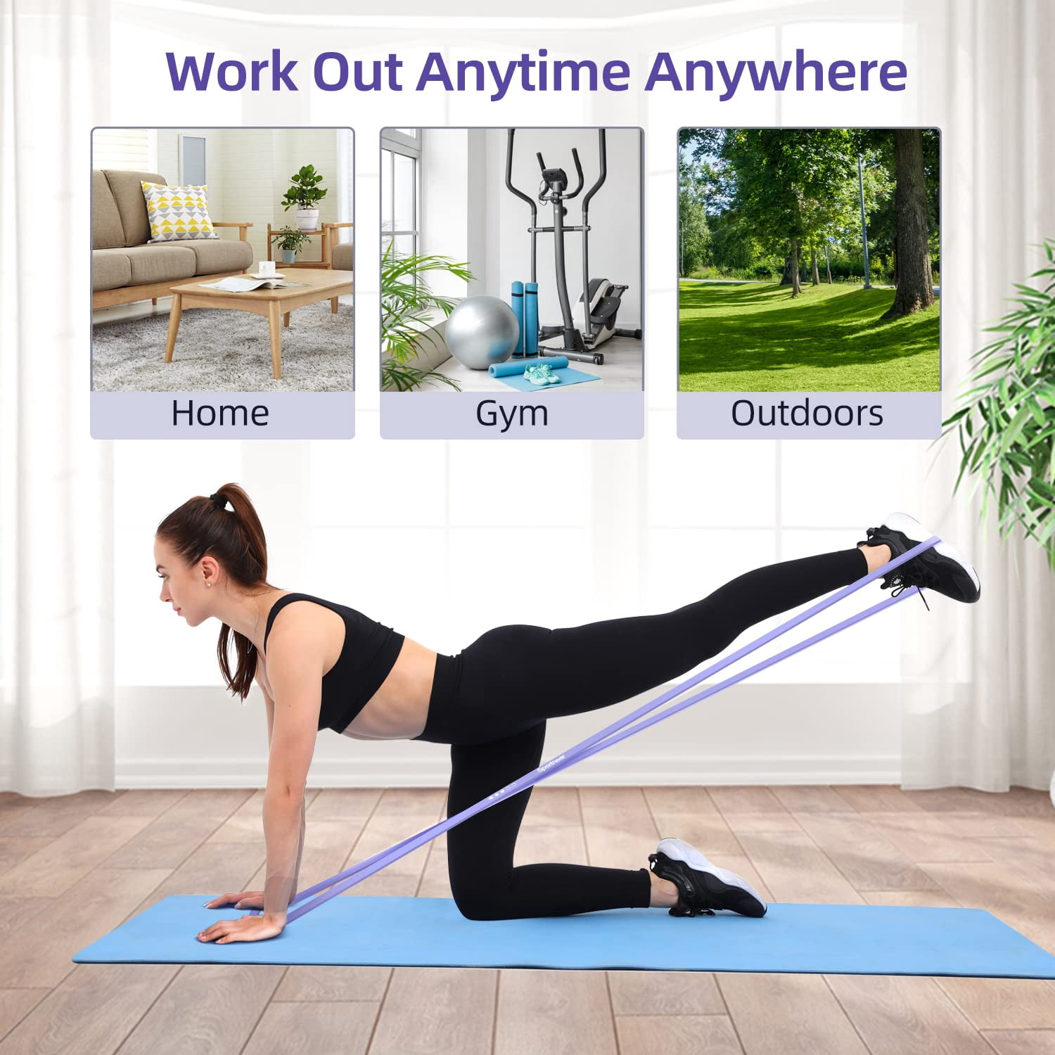 Resistance Bands for Working Out: Pull Up Bands 5-130lb 5 Levels Exercise Bands Workout Bands Set with Handles & Door Anchor Pull Up Assist Bands for Men Women Resistance Training