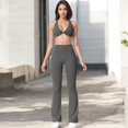 thumbnail image 6 of Women's High Waist Flare Leg Pants with Stretch Fabric - X Large, Gray, 6 of 7