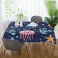thumbnail image 3 of Yayeee Tablecloths 60" x 120" Rectangle Wrinkle Resistant Party Table Cover, Yellow Jellyfish, 3 of 8