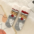 thumbnail image 4 of Christmas Gift Winter Socks for Women Fall Fashion Must Haves Fuzzy Toe Warmers Cotton Crew Girls Socks Grey, 4 of 5