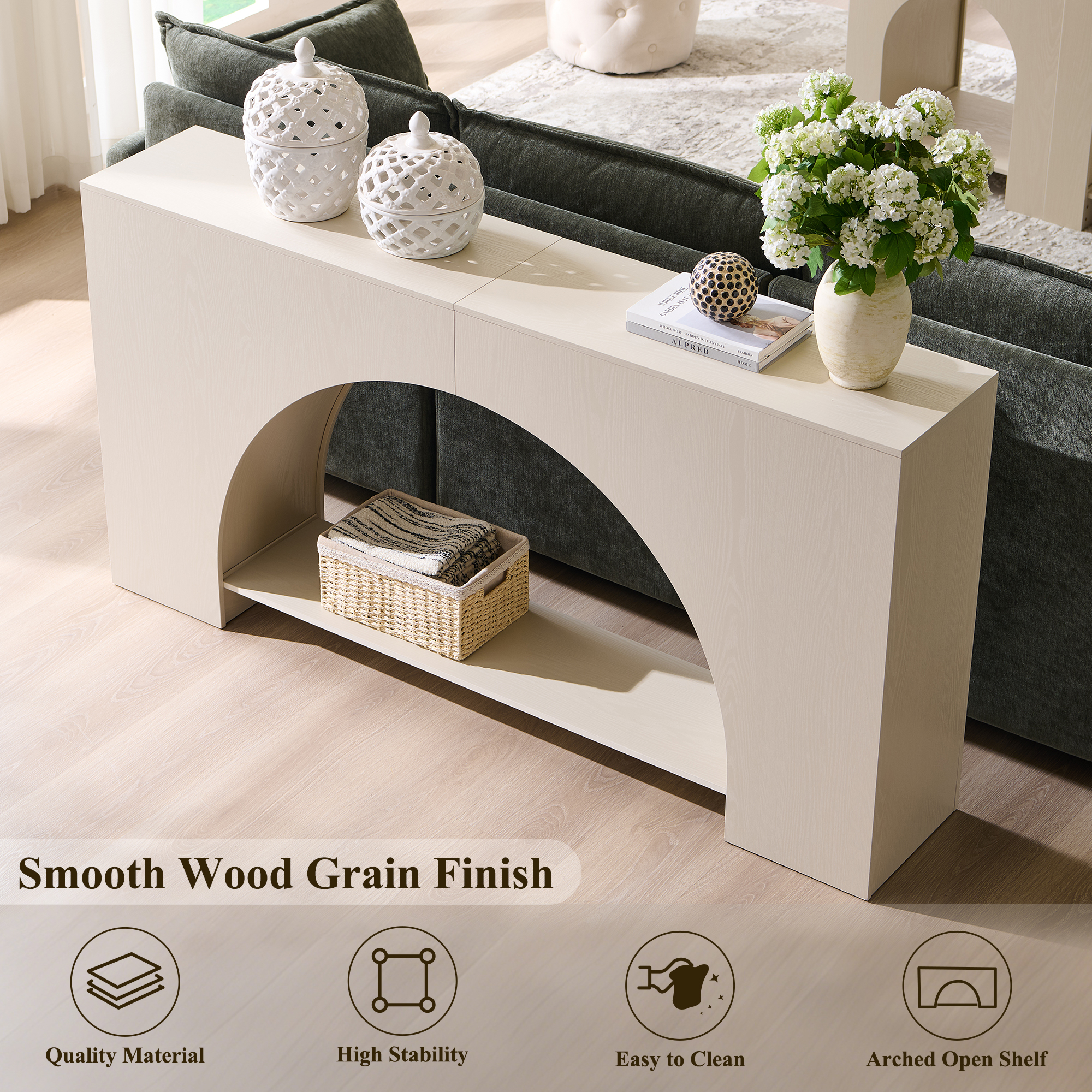 SinCiDo Console Table, Modern Entryway Table for Living Room Foyer and Corridor