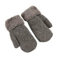 thumbnail image 2 of Jinhomg Womens Thick Fleece Mittens Soft Fluffy Cuff Sherpa Lining Mittens Gloves Thermal Cozy Cold Weather Mittens Accessories Gifts 90 off Clearance Sale Dark Gray Free Size, 2 of 2