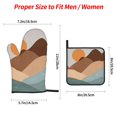 thumbnail image 4 of PUREYAH Oven Mitts And Pot Holders Sets, Kitchen Boho Art Sunset Mountains Oven Gloves Hot Pads Heat Resistant 4 Pieces, 4 of 6