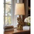 thumbnail image 2 of Lámpara de granja Lamp G-SAFAVA de resina con diseño de búho dorado de 14,25 pulgadas, 2 of 7
