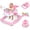 Pink, variant on PRVAETU Baby Walker & Activity Center W/ Music & Lights,3 Adjustable Height, Anti-Rollover & Foldable for Infant Boy and Girl 6-18 Months,Pink Print