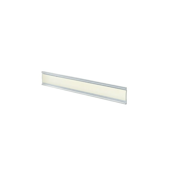 Azar 1 1/2" x 8 1/2" Plastic Adhesive-Back C-Channel Nameplates Clear 10/Pack 199605