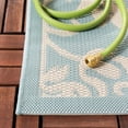 thumbnail image 3 of Safavieh Courtyard Beth Floral Indoor/Outdoor Area Rug, Aqua/Cream, 5'3" x 7'7", 3 of 8