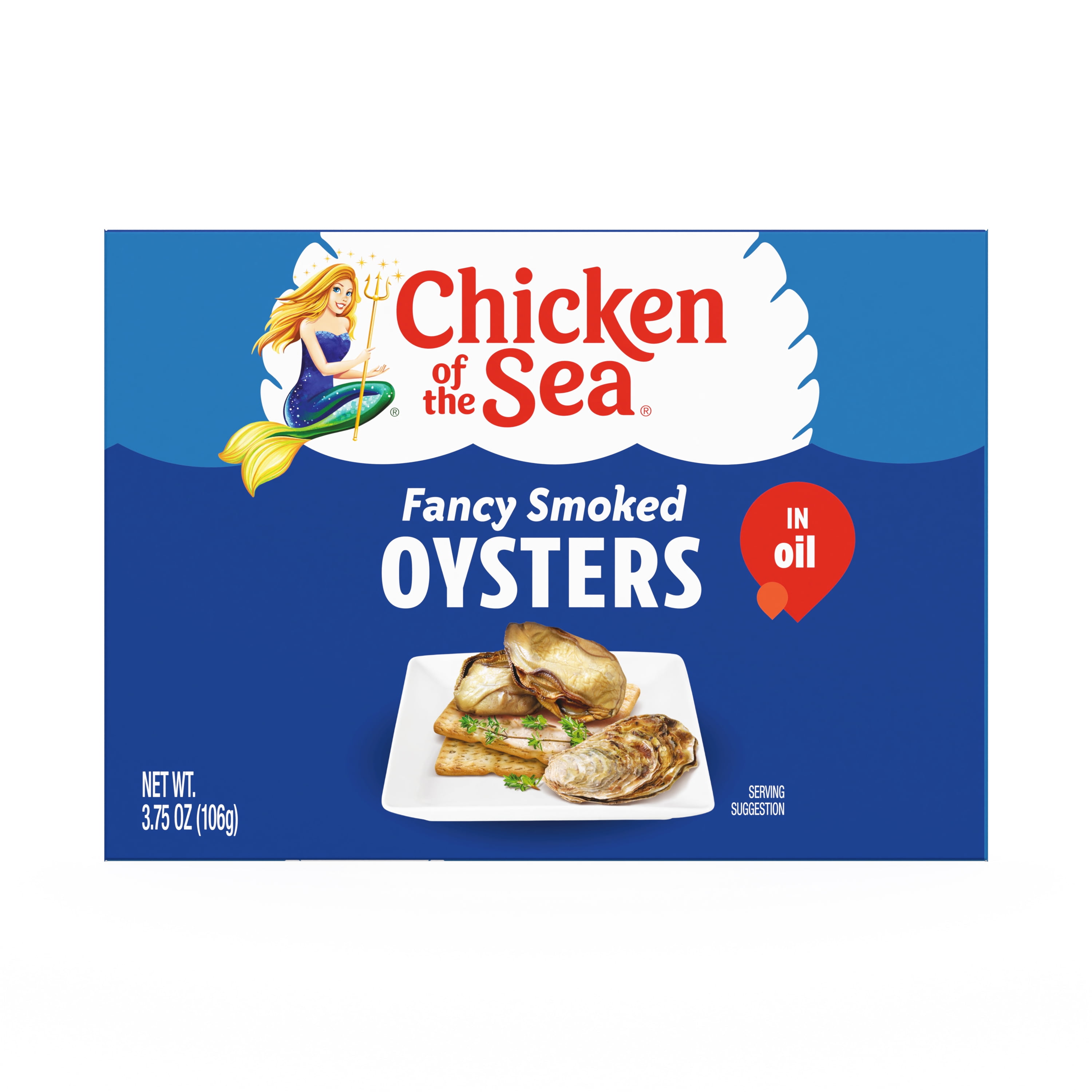 (4 pack) Chicken of the Sea Fancy Smoked Oysters in Oil 3.75 oz