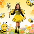 thumbnail image 6 of SonxaHe Dress for Big Girl Holiday Bee Role Play Tutu Dress Children Cute Party Performance Dance Dresses,4-Piece Yellow,Szie 7-10 Y, 6 of 6