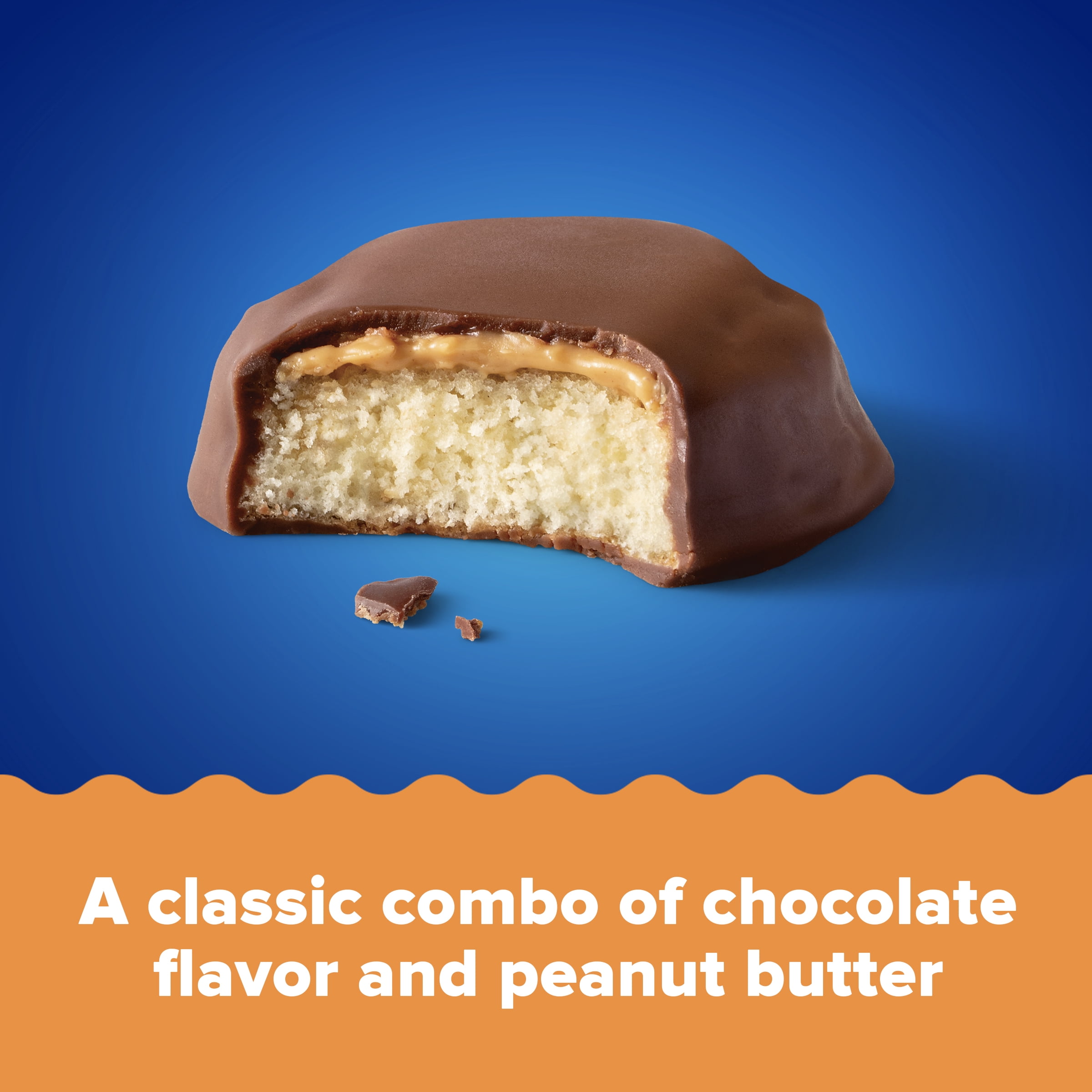 Tastykake Peanut Butter Kandy Kakes, Peanut Butter-filled Cakes Covered in Chocolate, 2 oz, 3 Count