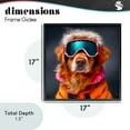 thumbnail image 3 of Ski Dog with Goggles Black Framed Giclee Art, design by Sean Parnell, 3 of 9