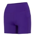 thumbnail image 5 of Natural Uniforms Women's High Waist Yoga Shorts&nbsp;Tummy Control with Deep Pockets (X-Large, Purple), 5 of 6