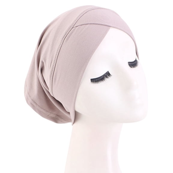 Mosey Ethnic Style Cross Design Bottoming Hat Solid Color Straight Opening Tube Turban Hat Elastic Fine Workmanship Sleeping Hat