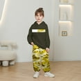 thumbnail image 2 of Girls Outfit Set Long Sleeve Oversized Hooded Sweatshirt Camo Print Pants Children Sports Loose Autumn Outfits, 2 of 4