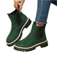 thumbnail image 3 of Winter Boots for Women, Snow Boots Warm Fur Lined Comfortable Ankle Waterproof Anti Slip Chelsea Boot (Green,38), 3 of 6
