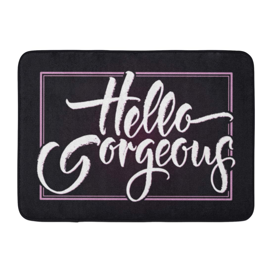 Pink Hello Gorgeous Slogan Bathmat, Home