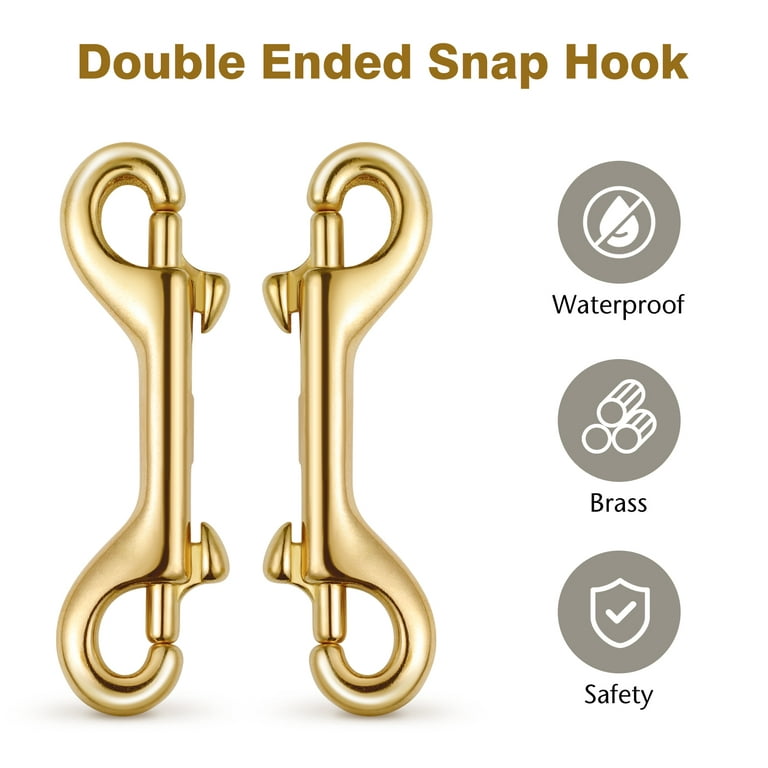 2 Pcs Brass Lobster Clasp Oval Swivel Trigger Clips Hooks for Straps Bags  Belting Leathercraft 