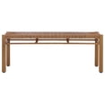 thumbnail image 4 of Safavieh Couture Romona Rattan Weaving Outdoor Bench, Natural, 4 of 11